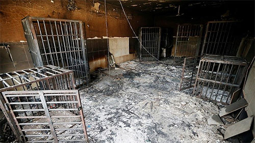 las jaulas que servían para encerrar a prisioneros Macabro hallazgo en Faluya tras liberarla de Daesh
